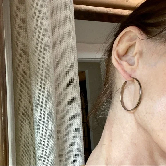 Vintage silver hoops - Picture 2 of 7